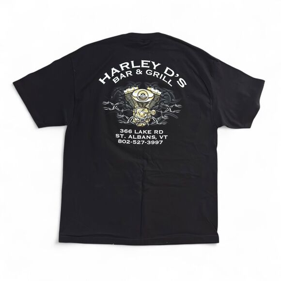 Hot Leathers Ride Free T-Shirt XL Black POW MIA Front Biker Bar Logo Back New - Picture 2 of 6